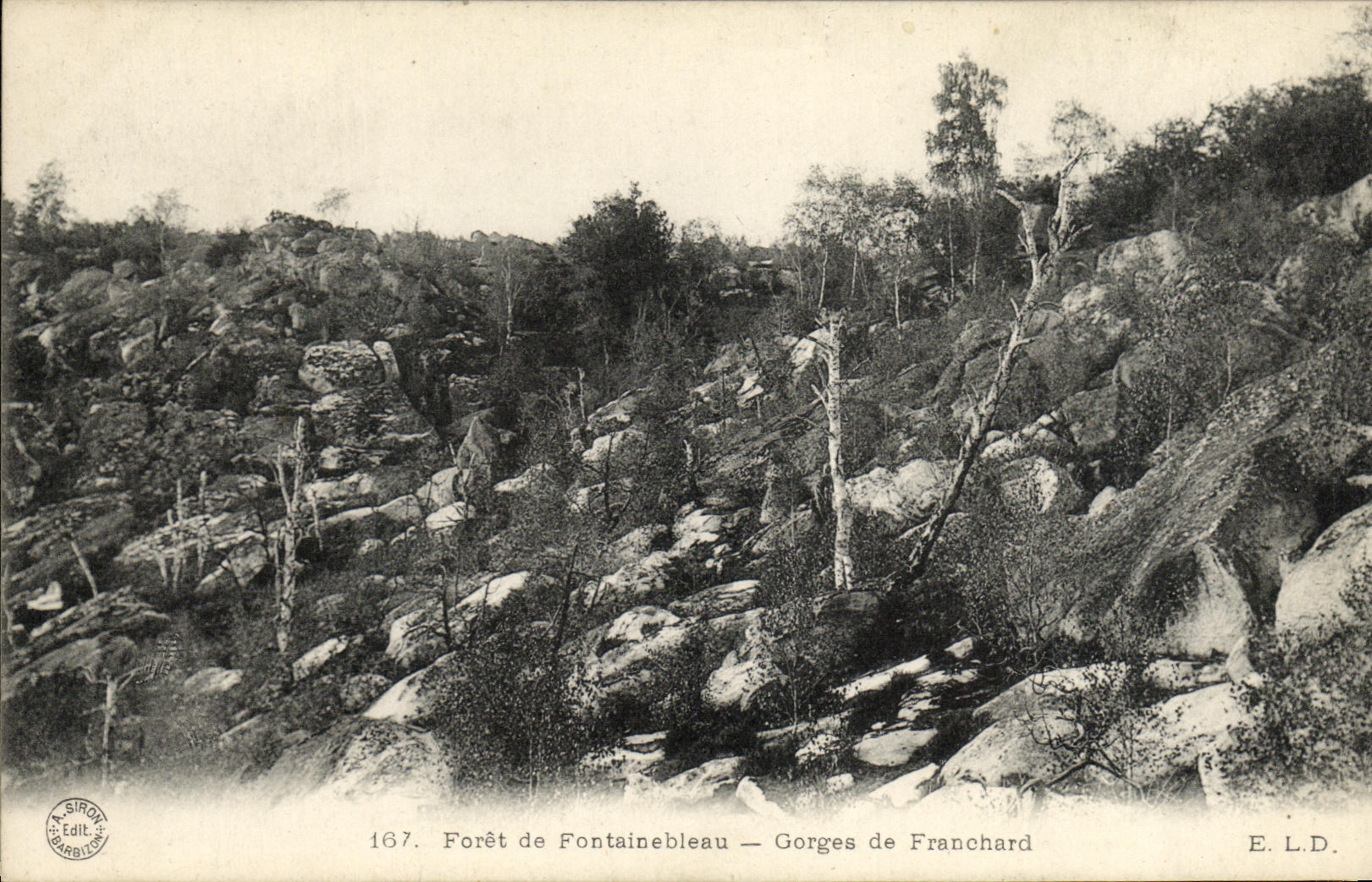 Woud van Fontainebleau — Gorges van Franchard — A. SIRON Edit. Barbition