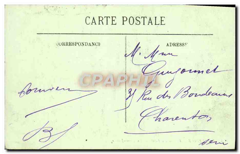 Fontainebleau — La Foresta — La Dame-Jeanne — LL. — N° 176 — Verso