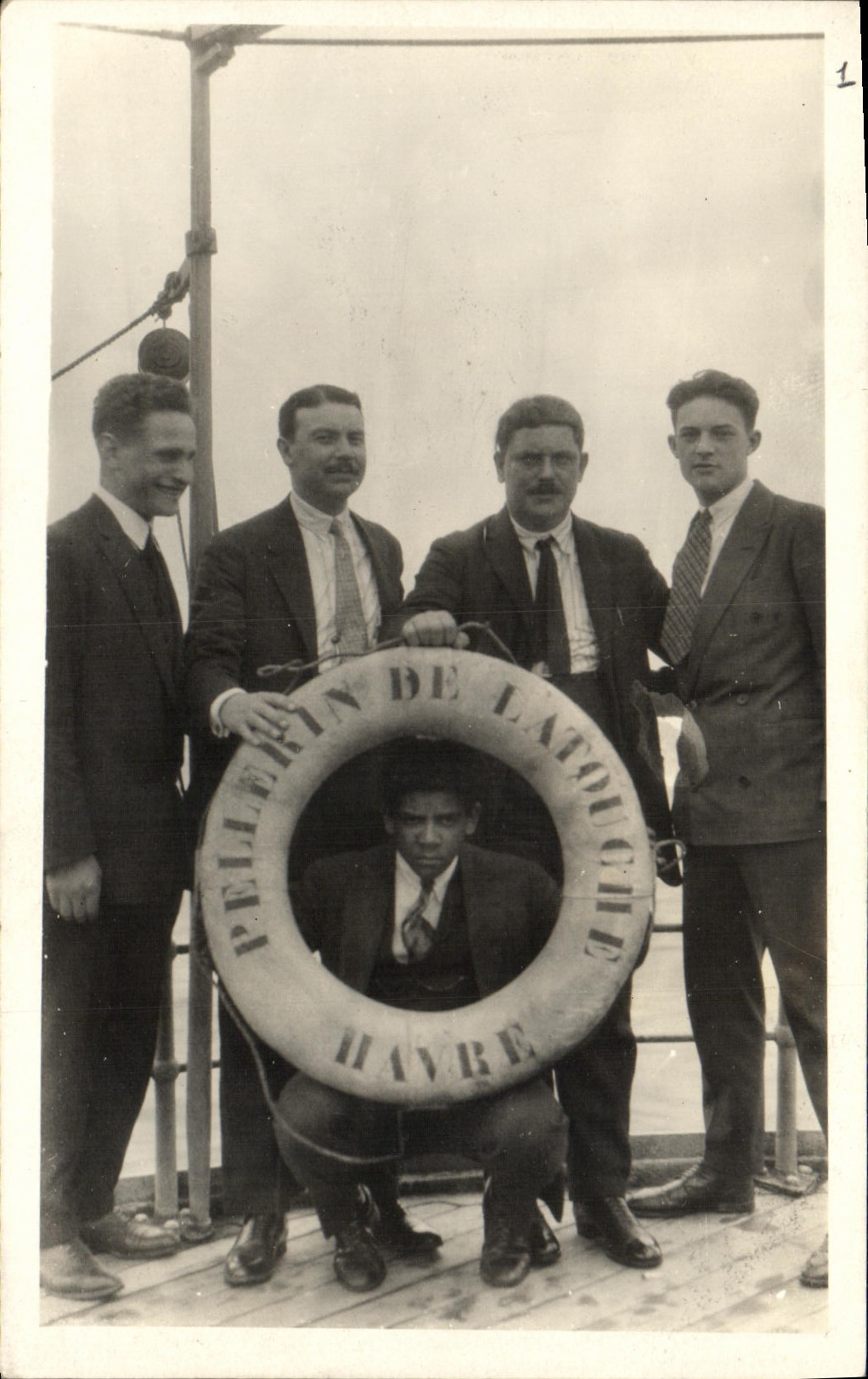CARTE PHOTO Bateau Pellerin de Latouche Havre 