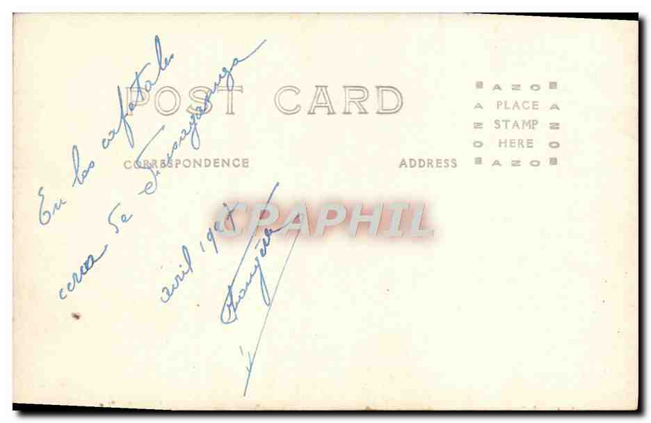 Groupe d'hommes dans un champ de café — 15. IV. 27 — CPAPHIL — Rückseite