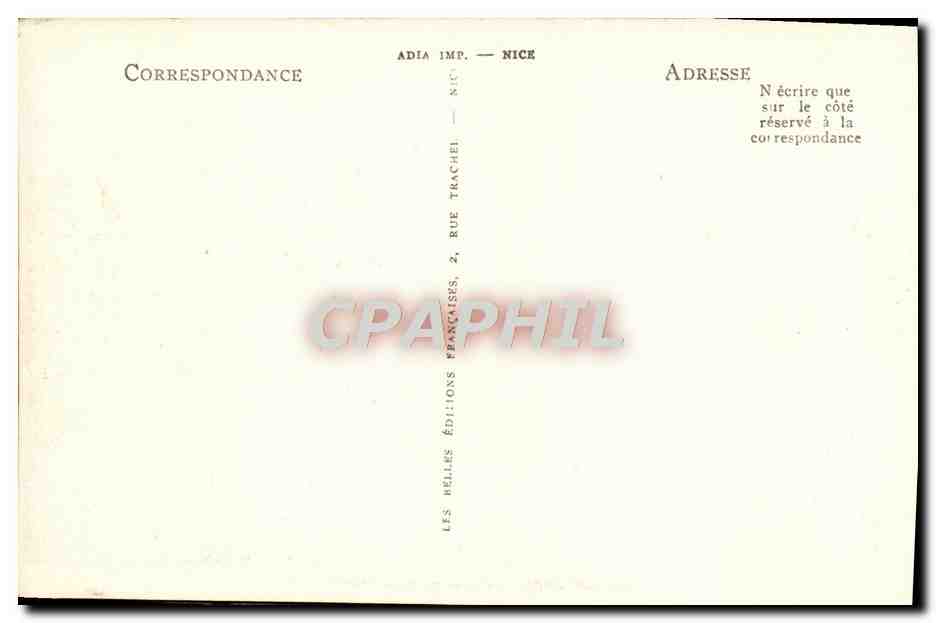 CPA Sartene Vue Prise Du Cimetiere — Rückseite