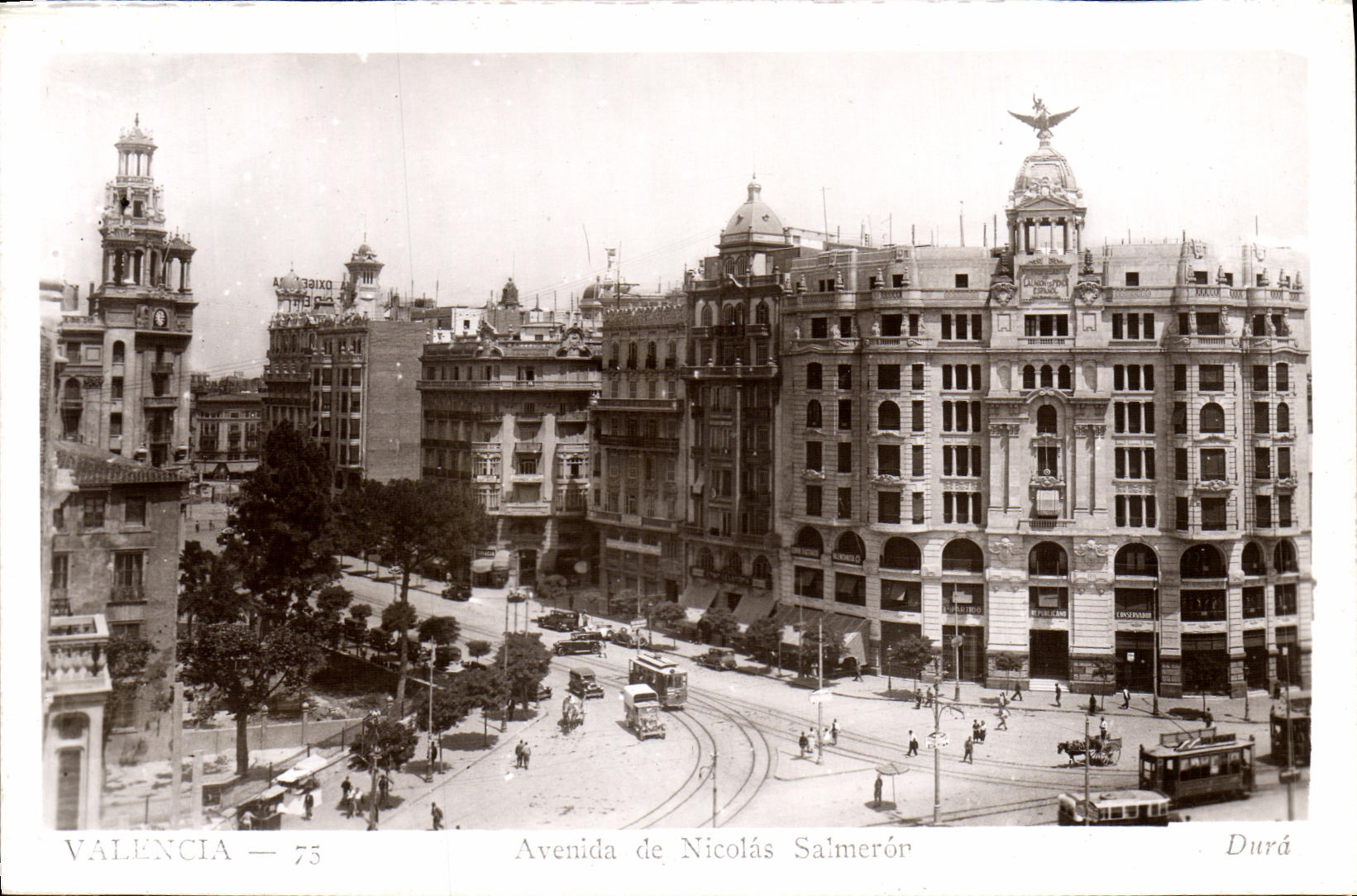 CPA Valencia Avenida de nicolas salmeror dura