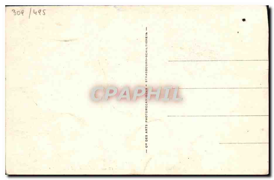 CPA Lac Ou Villers L'Embarcadere de l'hotel de France Bateau — Achterkant