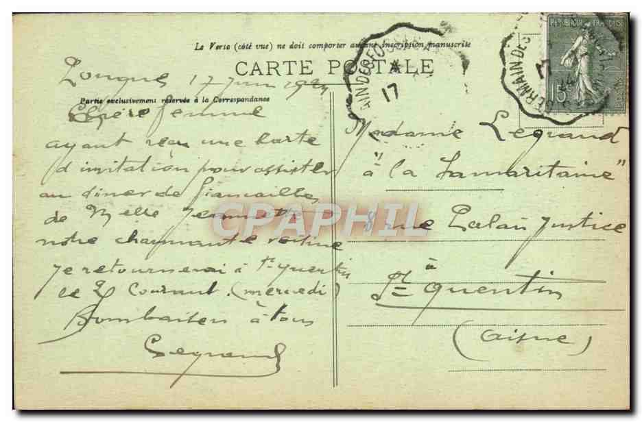 CPA Noa Bons payaans Heritage Paternel Folklore  — Verso