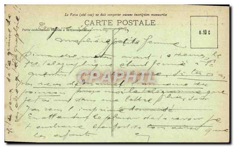 CPA Nos Bons Paysans fille unique Folklore  — Rückseite