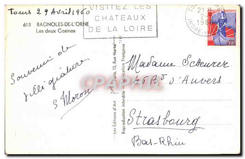 Los dos Casinos — Bagnoles-de-l'Orne — Ediciones de Arte — Reverso