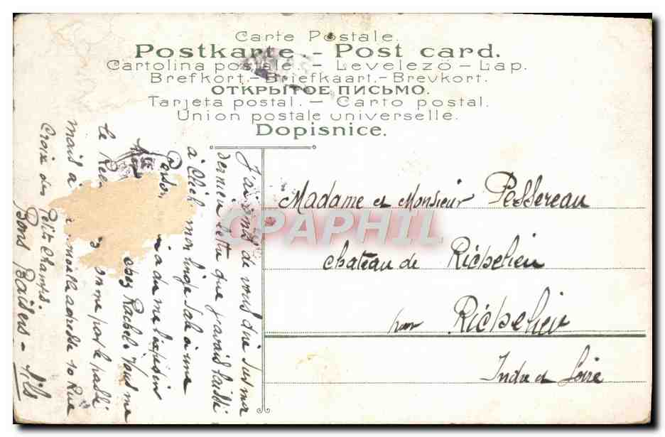 CPA Fantaisie Peche Pecheur  — Rückseite