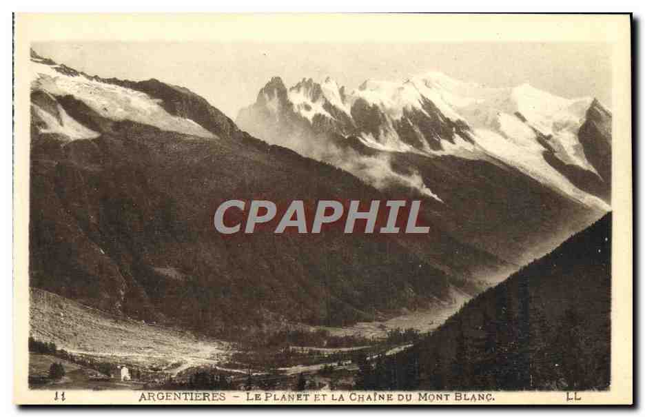 Argentières — Le Planet et la Chaîne du Mont Blanc — L.L. n°14