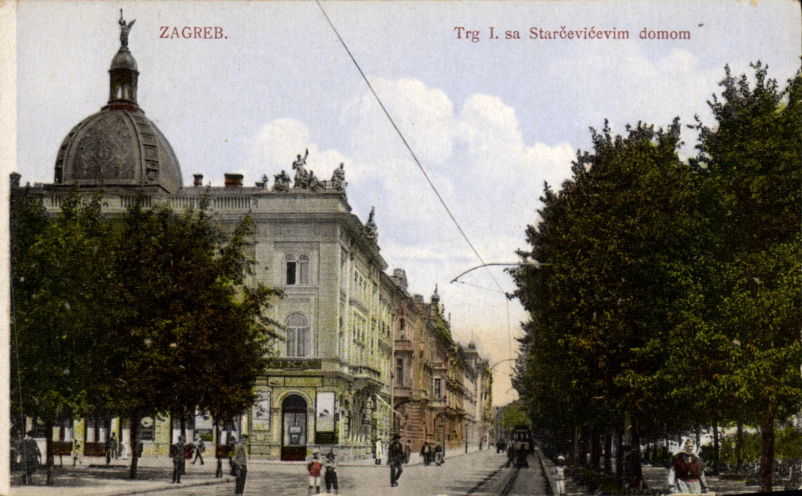 CPA Zagreb Trg l sa Starcevicevim domom