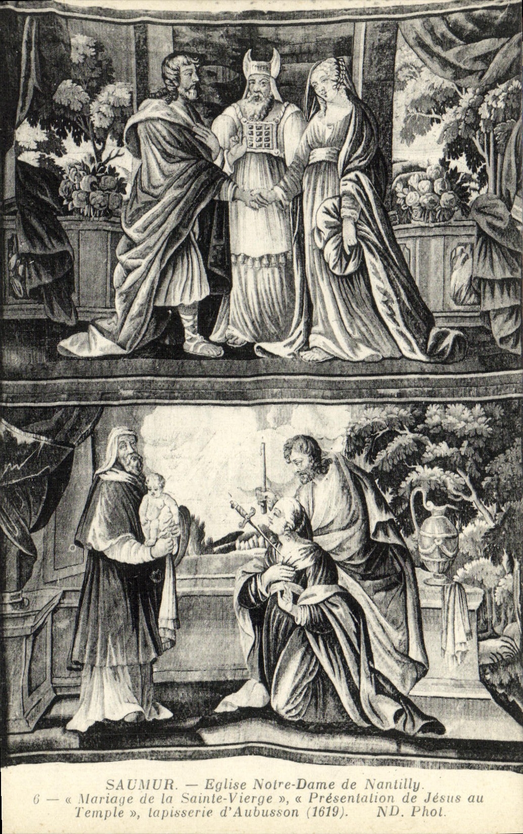 CPA Saumur Eglise Notre Dame de Nantilly Mariage de la Sainte Vierge Presentation de Jesus au temple Aubusson 