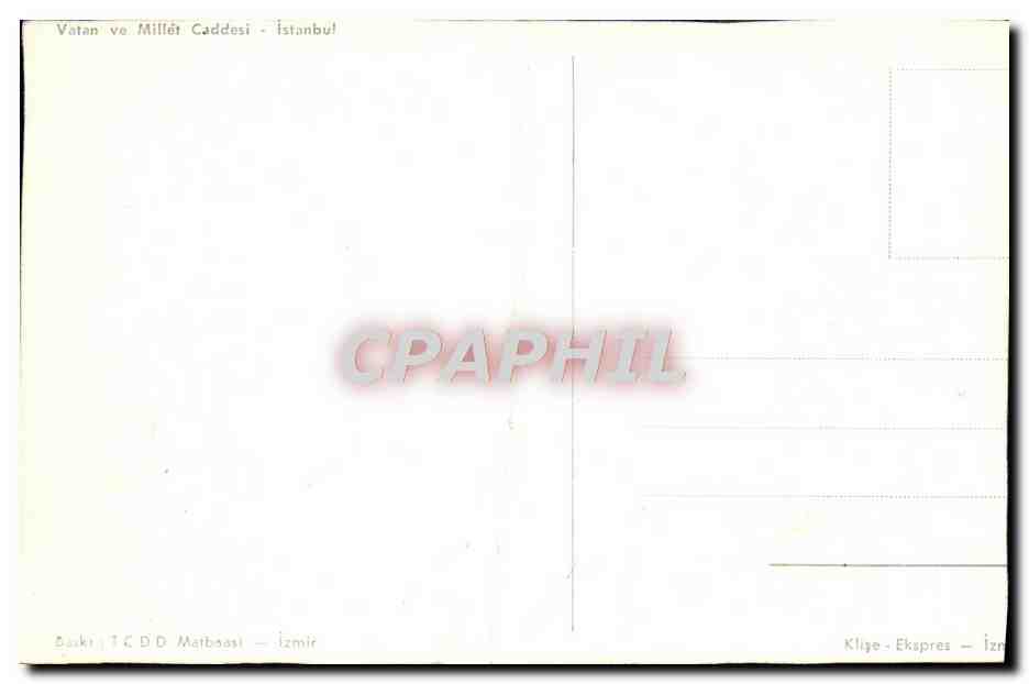 CPM Vatan ve Millet Casddesi Istanbul  — Verso