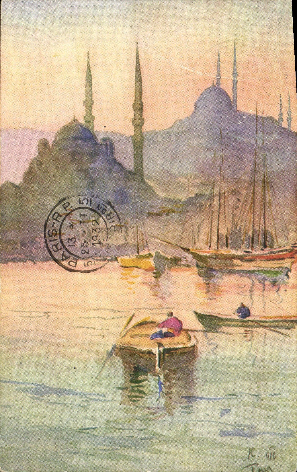 CPA Stambul le soir 