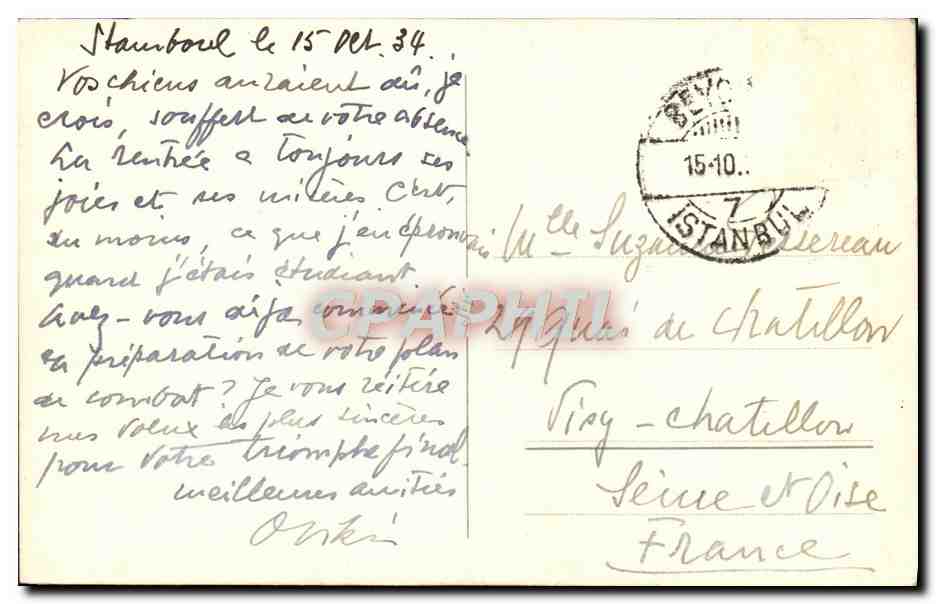 CPA Istambul  — Verso