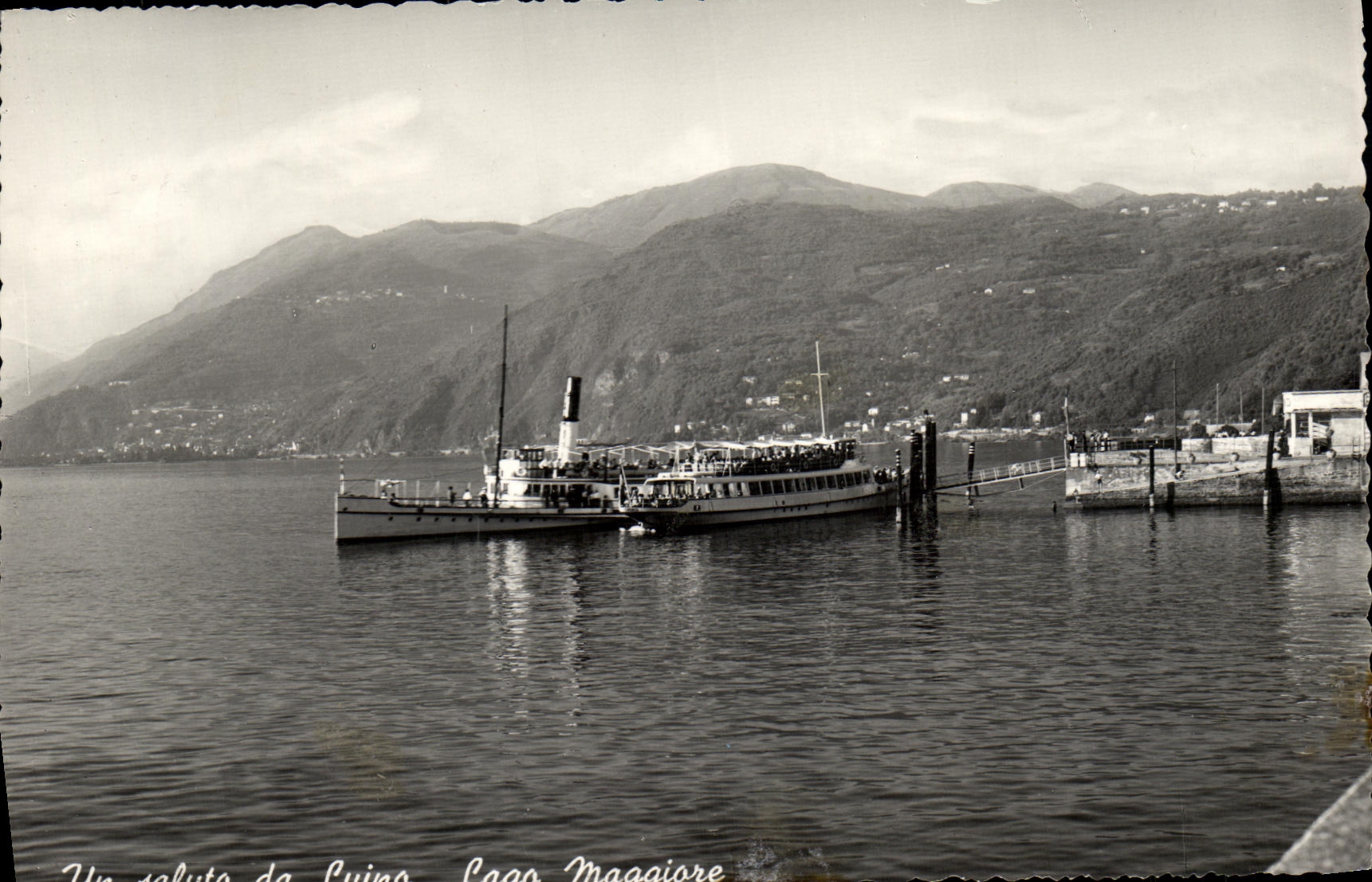 CPA Un saluto da Luiono Lago Maggiore Bateau