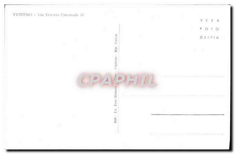 CPA Vipiteno Via Vittorio Emanuele III — Rückseite