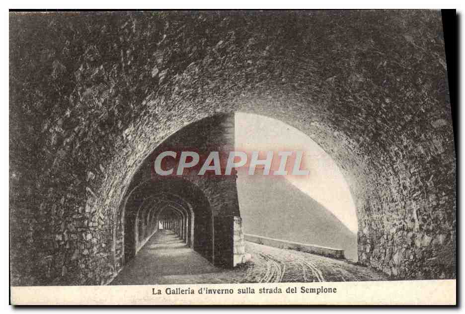 CPA La Galleria d'inverno sulla strada del Sempione 