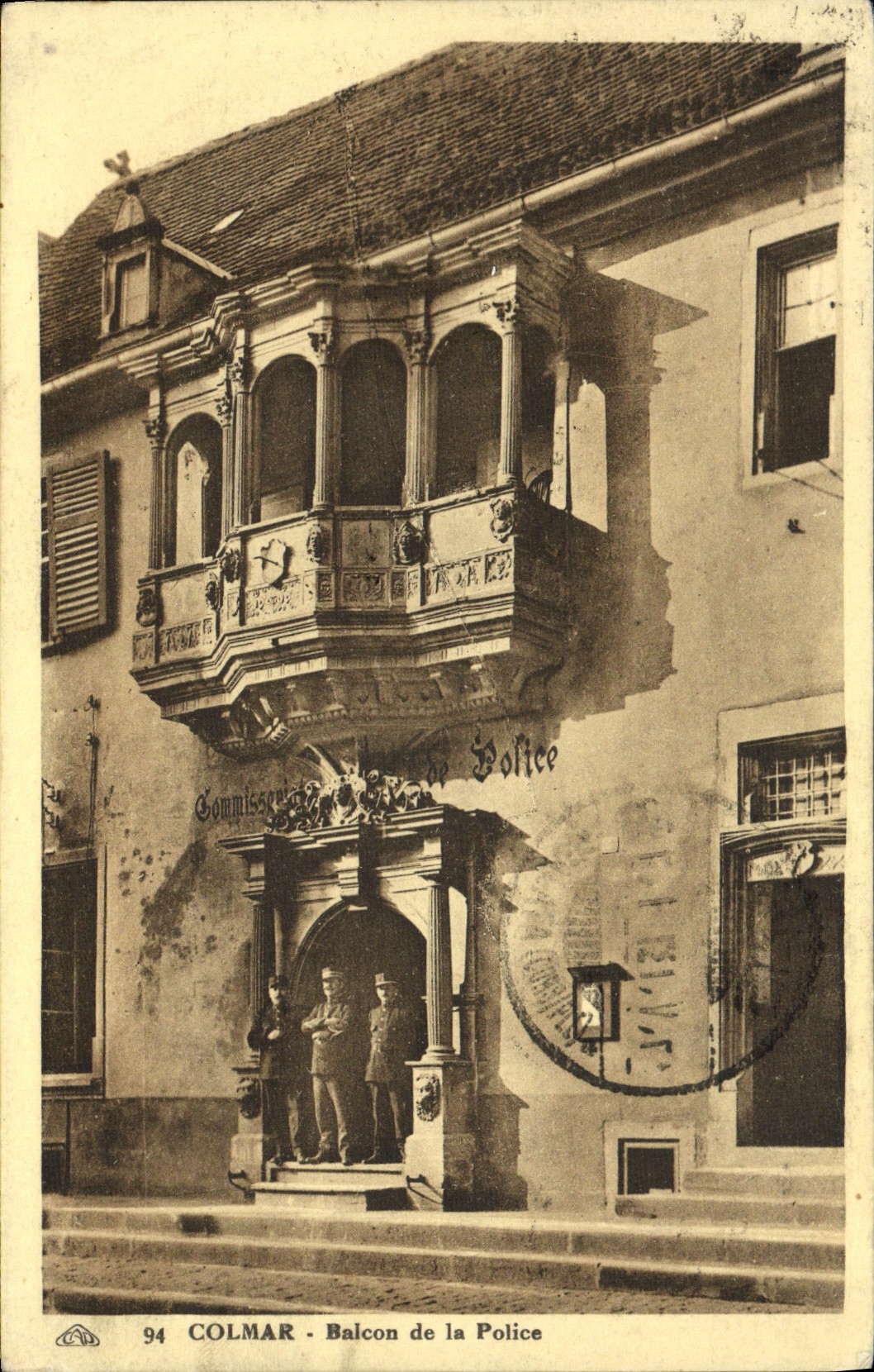 CPA Colmar Balcon de la Police 
