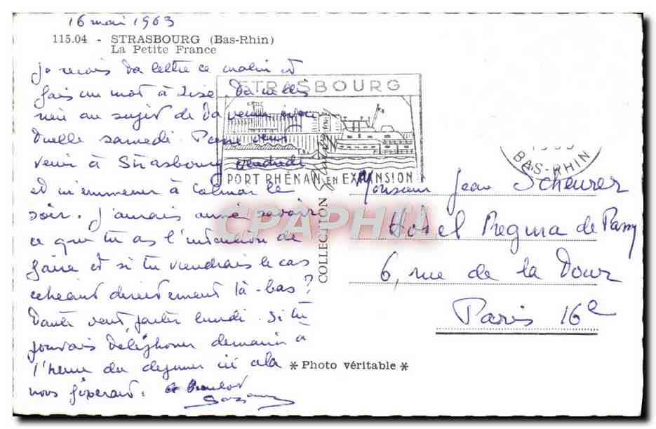 CPA Strasbourg La Petite France  — Rückseite