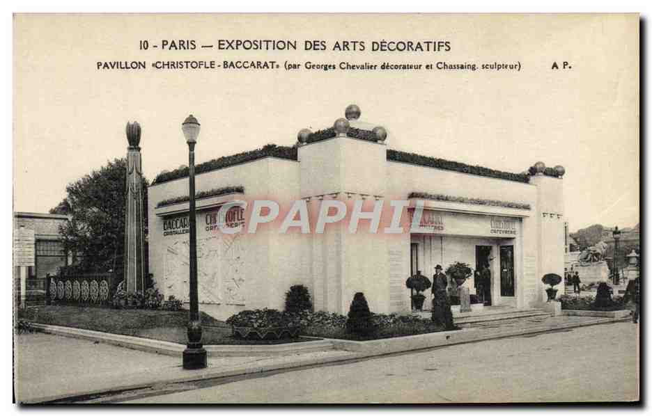 CPA Paris Exposition des Arts Decoratifs Pavillon Christofle Baccarat
