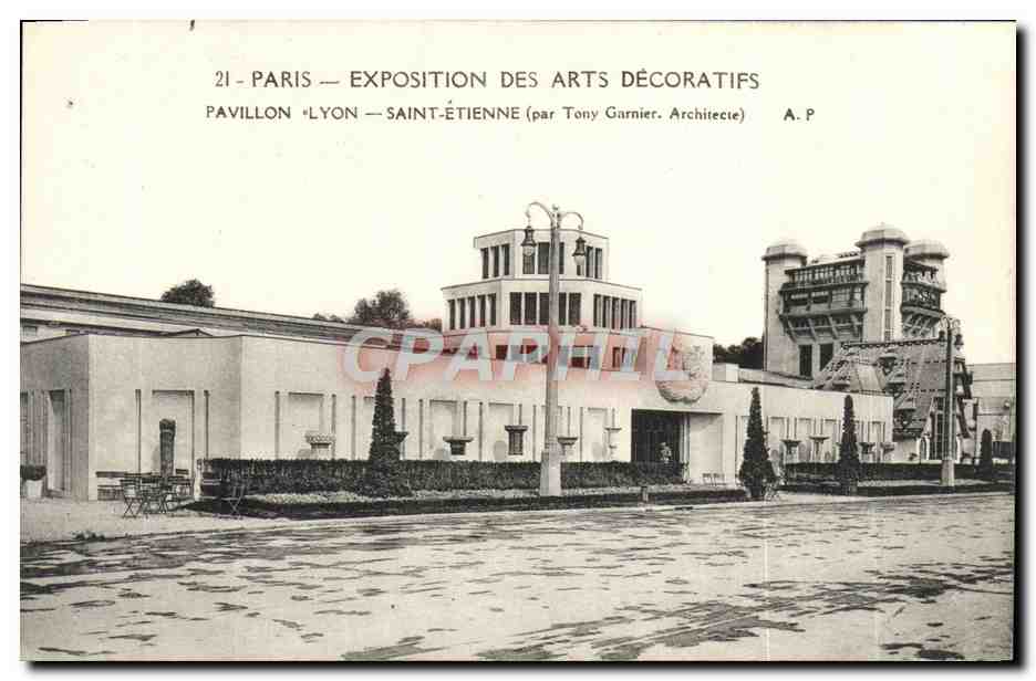 CPA Exposition Internationale des Arts Decoratifs Paris 1925 Pavillon de Lyon et St Etienne 