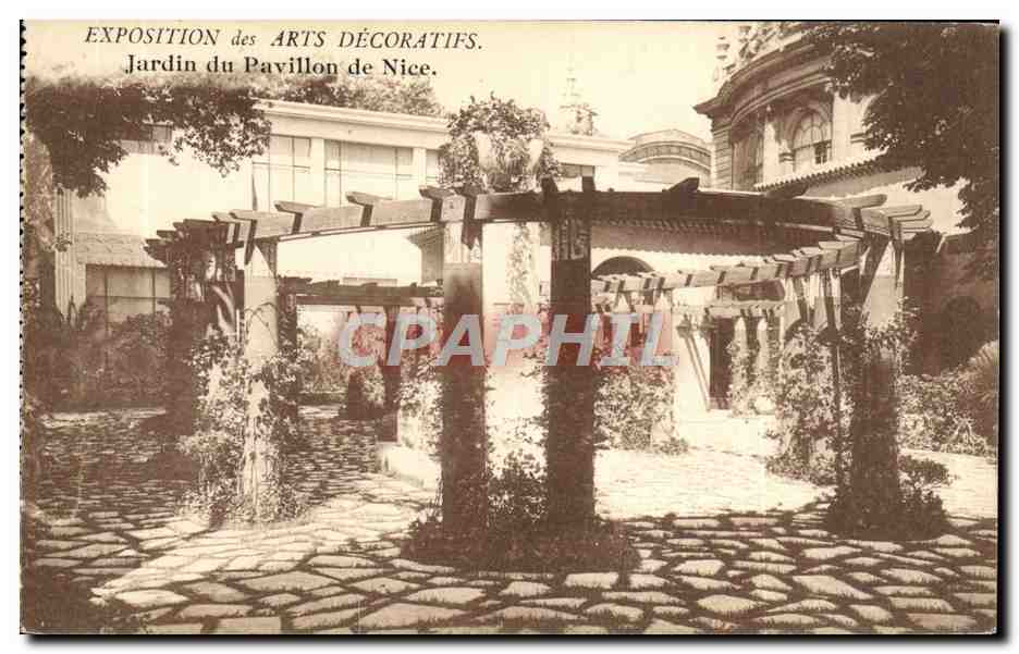 CPA Exposition des Arts Decoratifs Jardin du Pavillon de Nice 