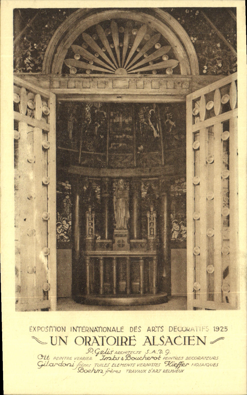 CPA Exposition Internationale des Arts Decoratifs Oratoire alsacien 