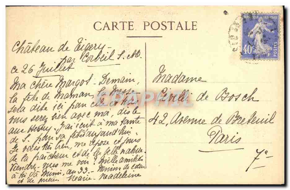 Paris - Ausstellung der dekorativen Künste - Kirche des französischen Dorfes — errichtet von der Gesellschaft von St-Jean, (J. Droz, arch.) — Rückseite
