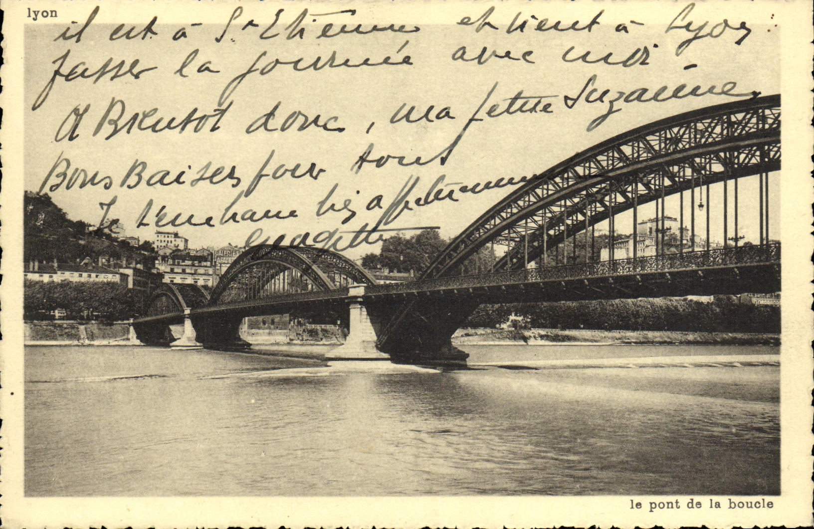 CPA Lyon le pont de la boucle 