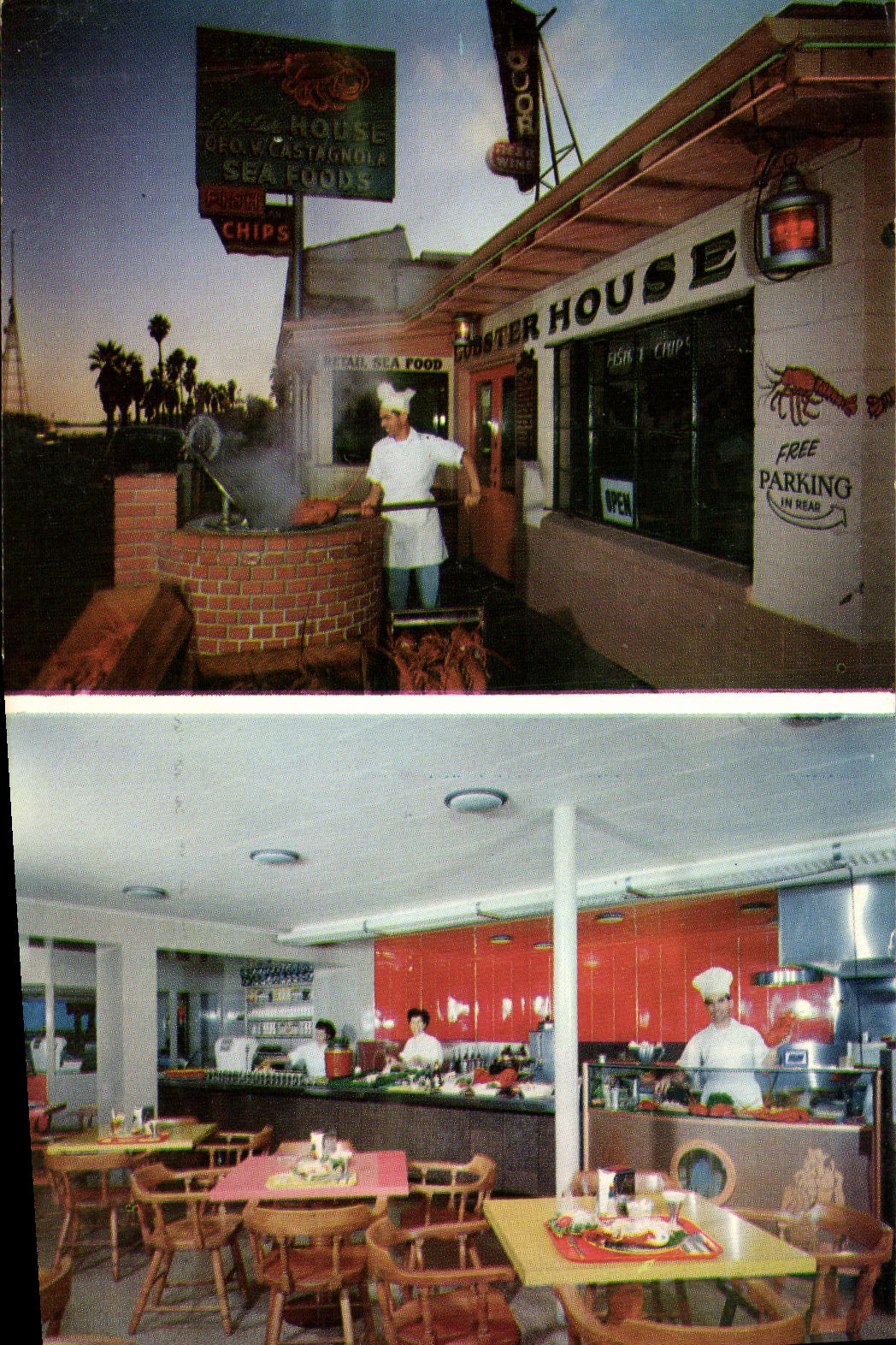 CPA The Cobster House George V Castagnola Seafoods Cabrillo Blvd Santa Barbara Calif 