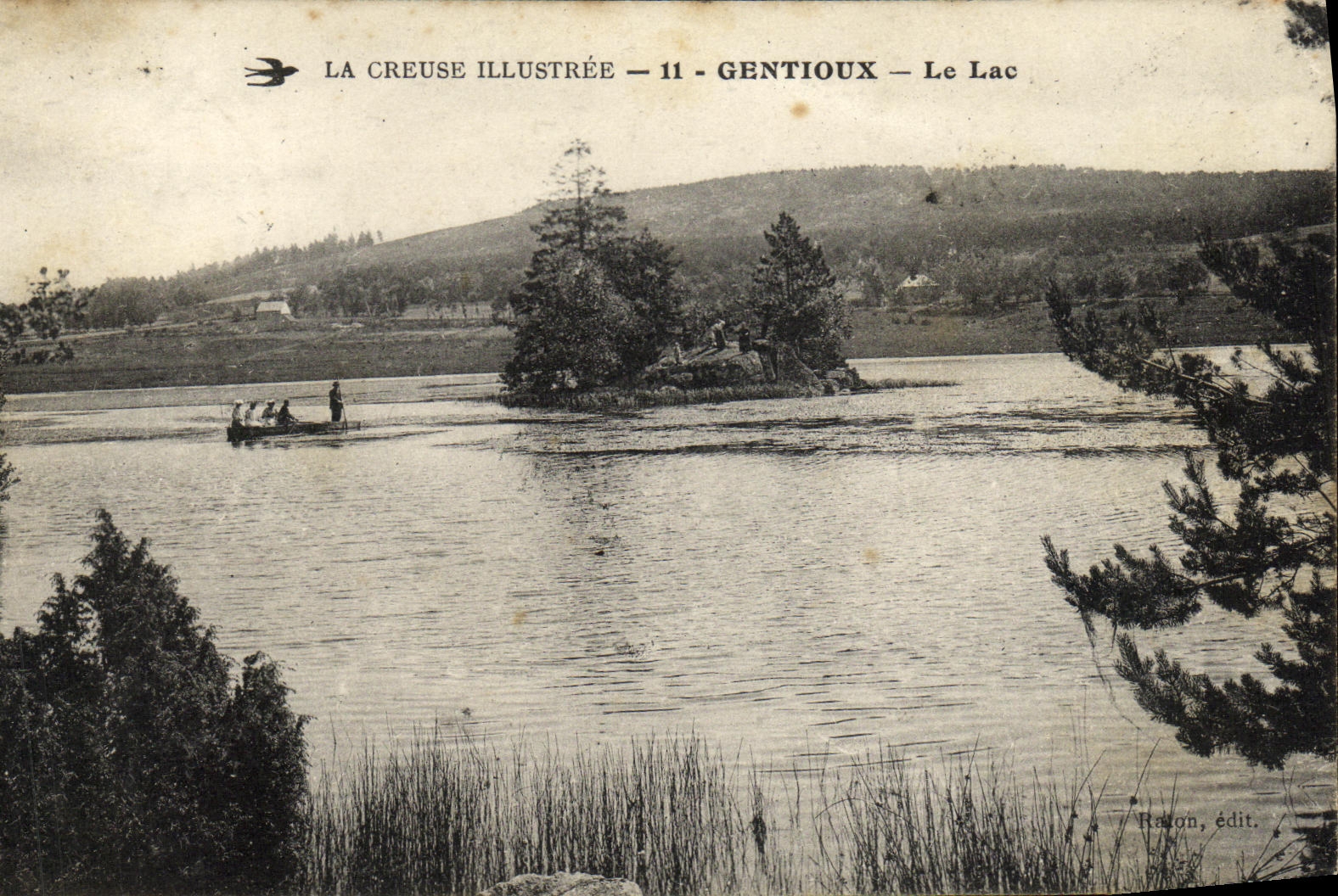 CPA La Creuse Illustree Gentioux Le Lac Passeur