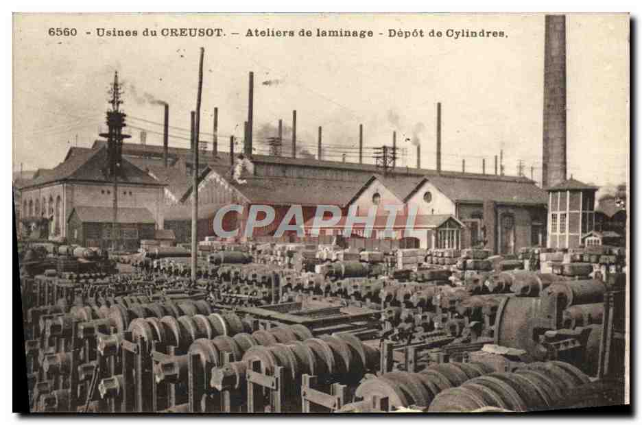 Usines du CREUSOT — Ateliers de laminage — Dépôt de Cylindres — 6560