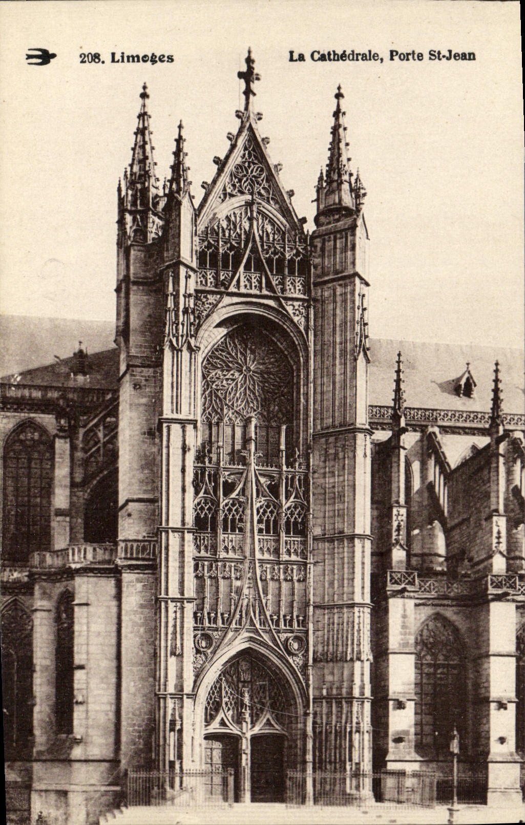 Limeuges — La Cathédrale, Porte St-Jean — Éditeur CPAPHIL, n° 208