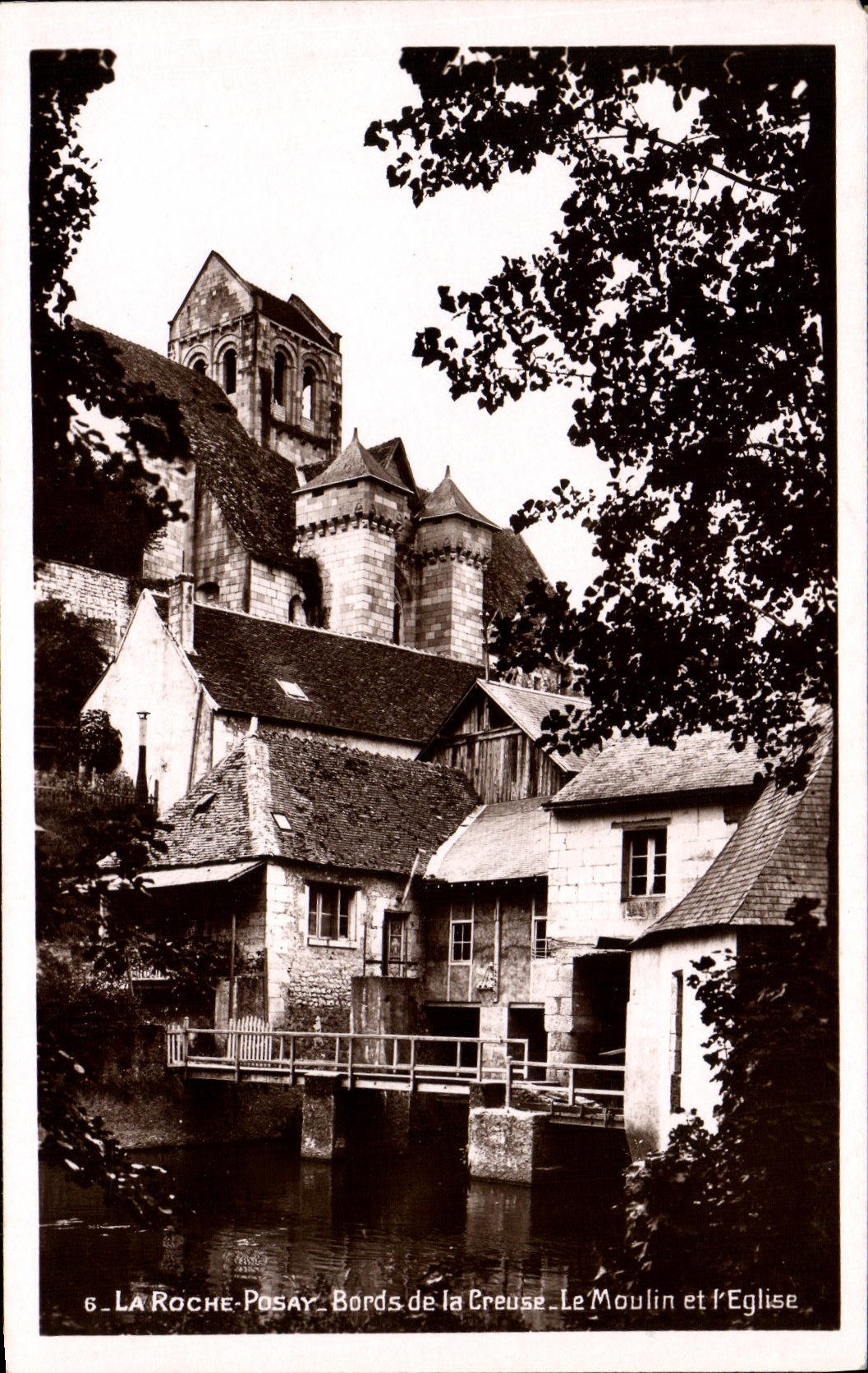 La Roche-Posay — Bords de la Creuse. Le Moulin et l'Église — Édition Colette Legeay