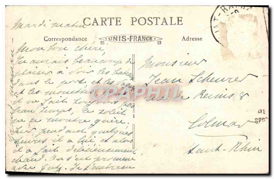CPA Saint Raphael La Jetee et le Port Bateaux — Rückseite