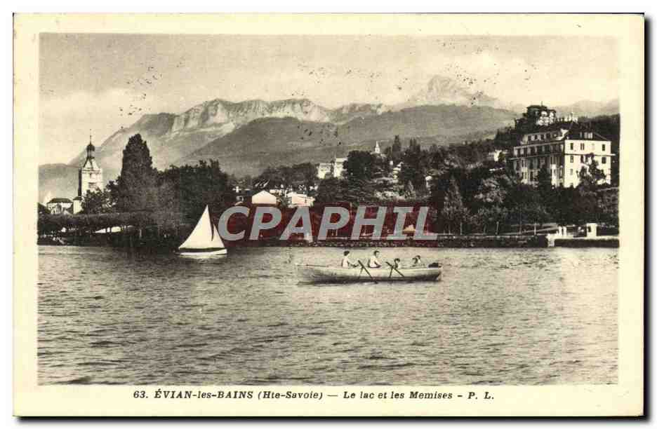 CPA Evian les Bains le Lac et les Memises 