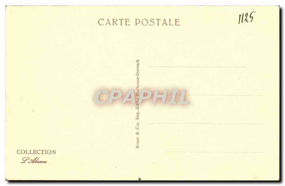 CPA Colmar Potence et Poulie de Puits  — Rückseite