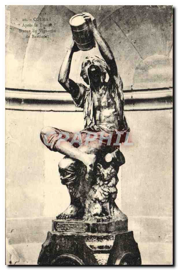 Colmar — Statue du Vigneron de Bartholdi — édition non identifiée