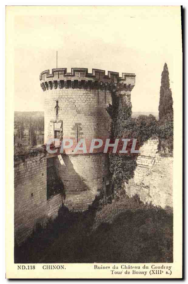 CPA Chinon Ruines du Chateau du Coudray 