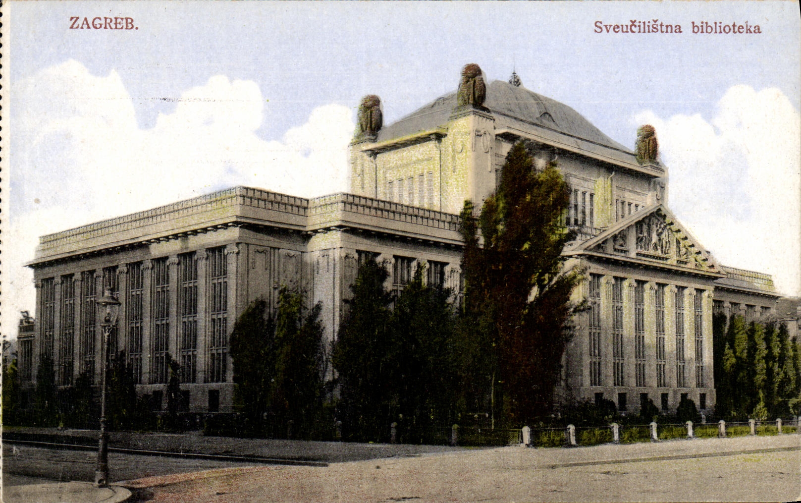 CPA Zagreb Sveucilistna biblioteka Bibliotheque