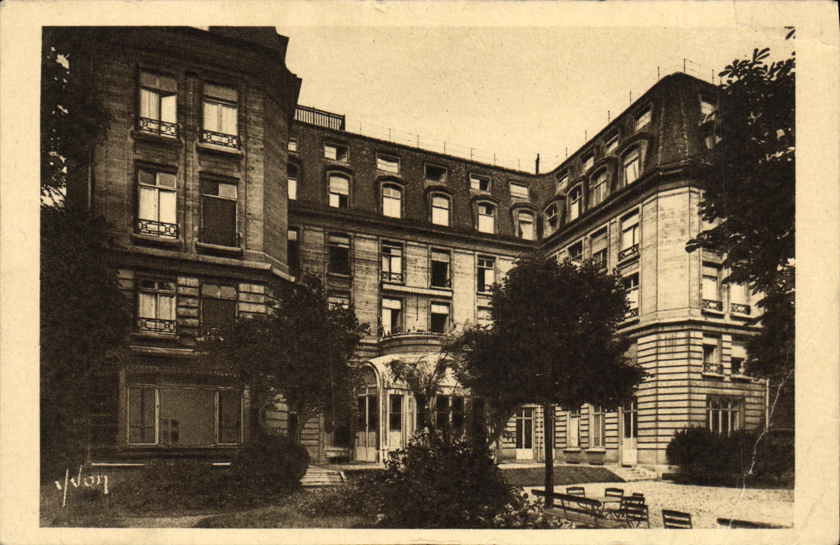CPA Cercle Concordia Rue Tournefort Facade sur le jardin Paris 