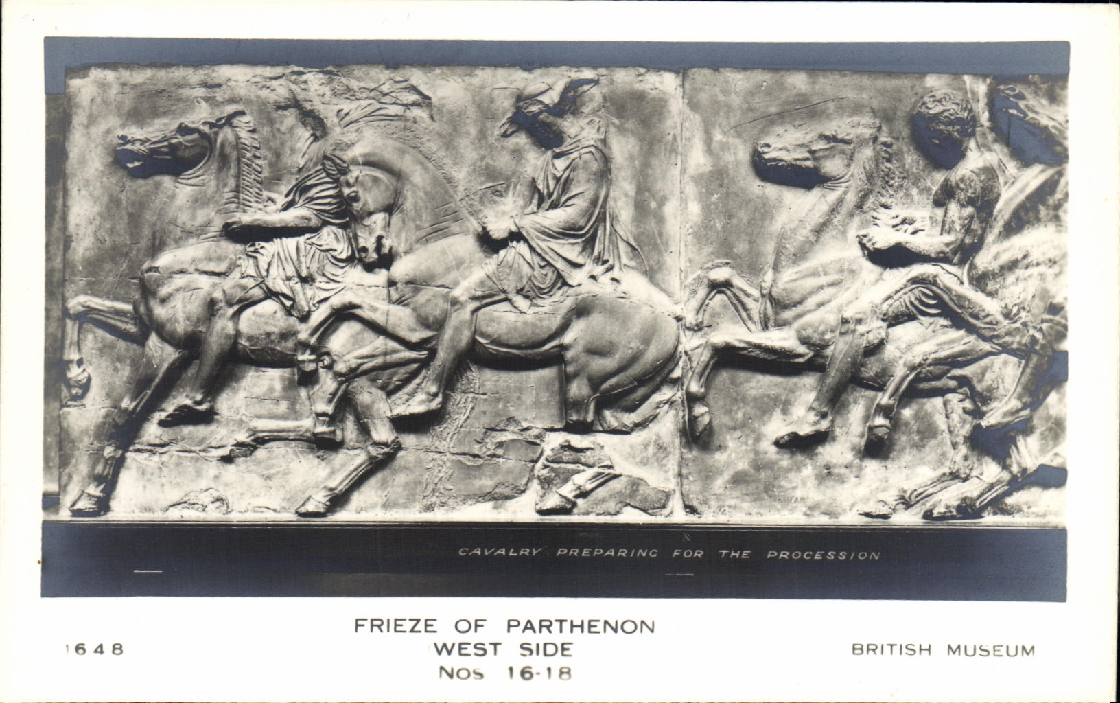 CPA Frieze Of Parthenon West Side British Museum