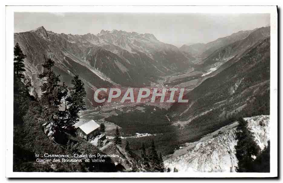 CPA Chamonix Chalet Des Pyramides Glacier Des Bossons Et Vallee