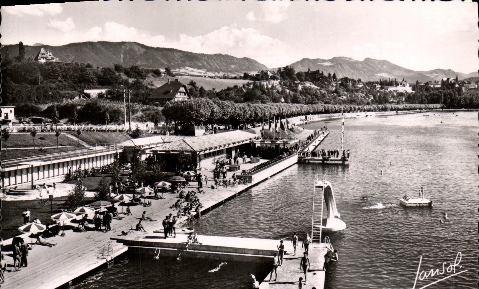Thonon-les-Bains — La Plage, le Mont d'Hermione — Éditions Photographiques Javal