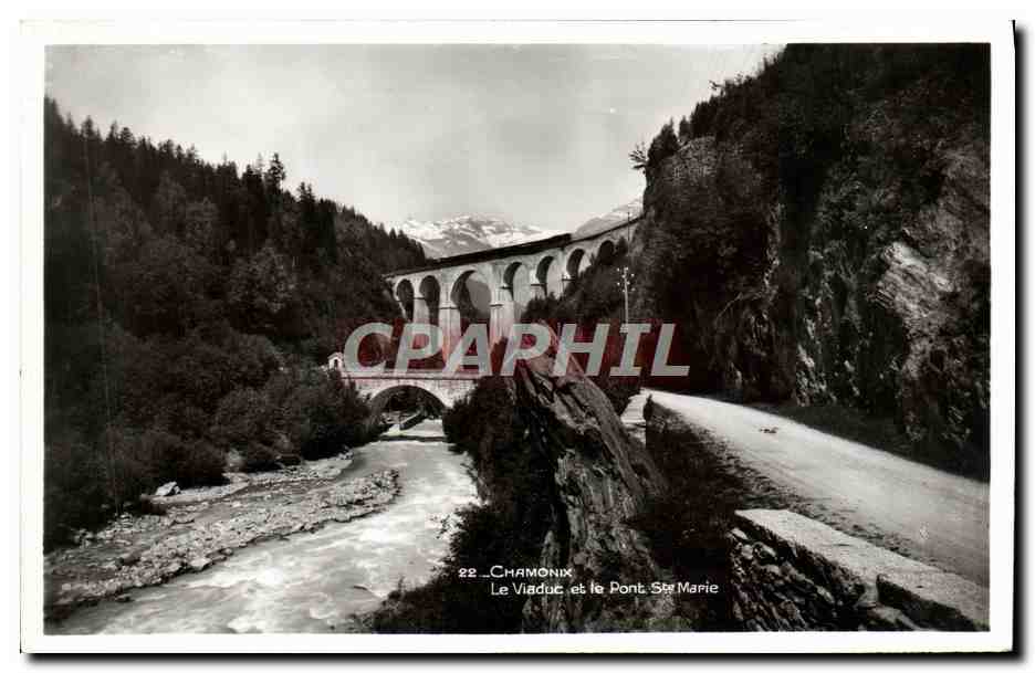 CPA Chamonix Le Viaduc Et Le Pont St Marie