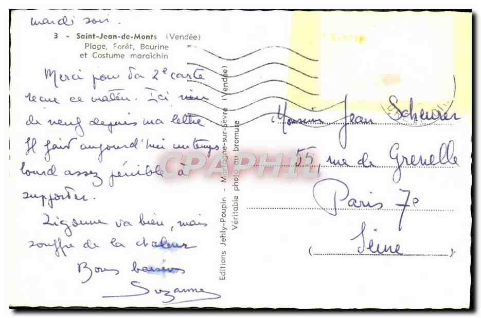 Saint-Jean-de-Monts — Plage, Forêt, Costume maraîchin — Editions Jehly-Poupin — Reverso