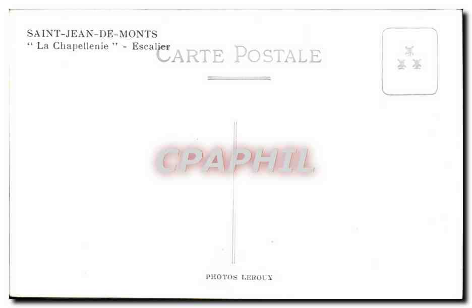 Saint-Jean-de-Monts — La Chapellenie — Staircase — Photos Leroux — Back