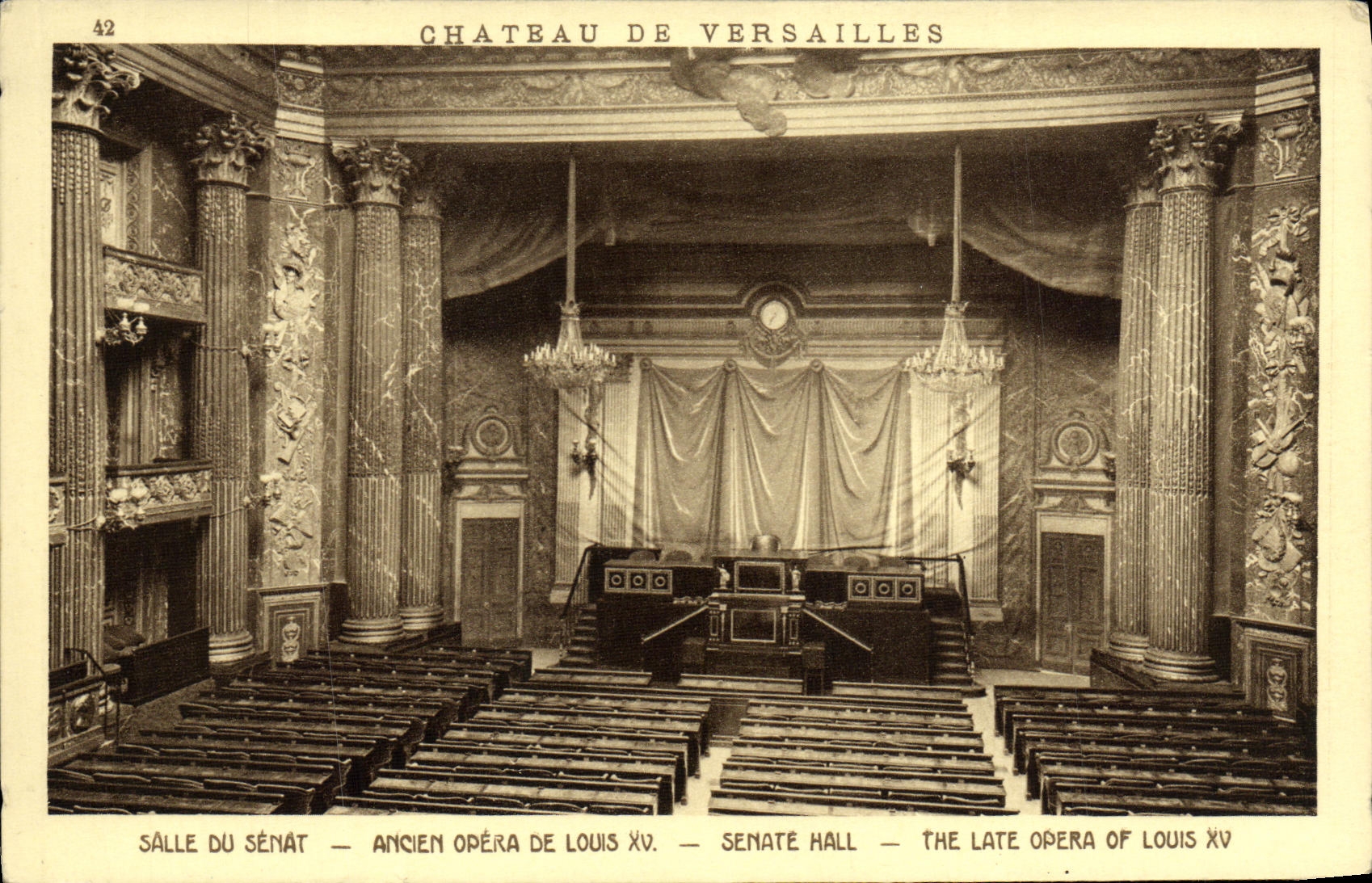 CPA Chateau De Versailles Salle DuSenat Ancien opera de louis XV