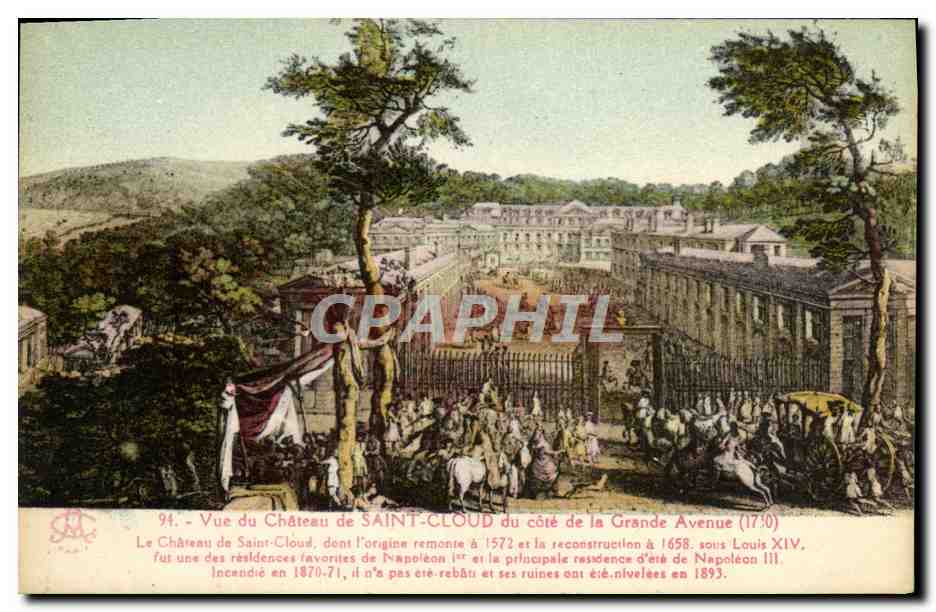 CPA Vue Du Chateau De Saint Cloud Du Cote De La Grande Avenue