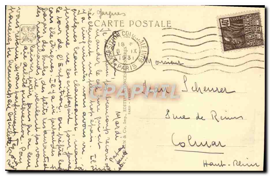CPA Exposition Coloniale Internationale Paris 19*31 Section Tunisienne Un Coin Des Sours — Rückseite