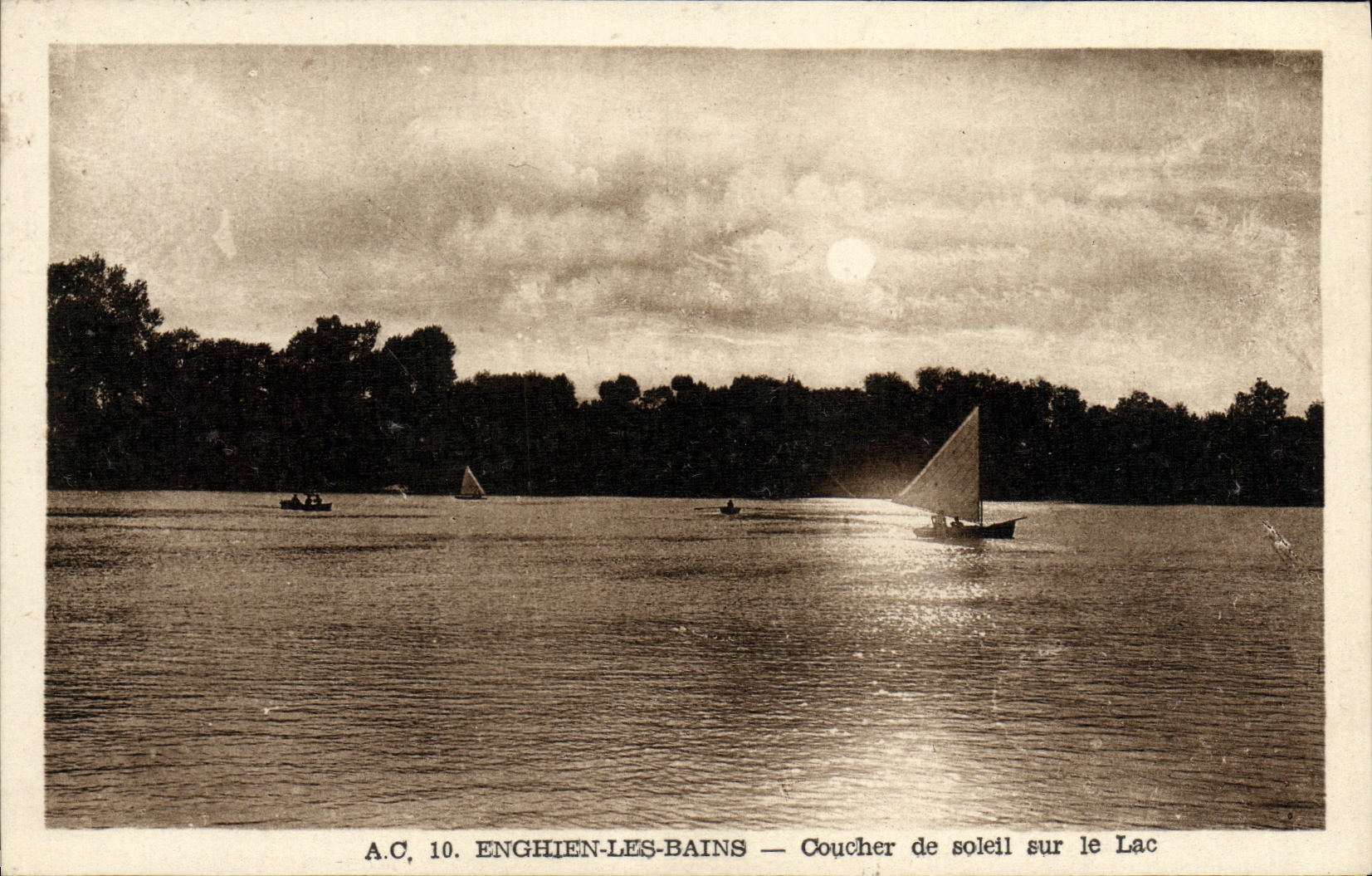 Enghien-les-Bains — Coucher de soleil sur le Lac — A.C. 10